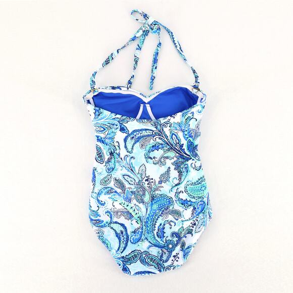 Lauren Ralph Lauren Women Paisley Twist Underwire One Piece Swimsuit Size US 4 - Picture 4 of 5